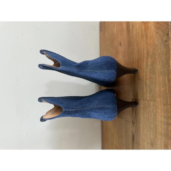 NEW Marc Fisher LTD Carissa Pull On Ankle Bootie Navy Denim Women’s size 7.5 - Picture 5 of 14